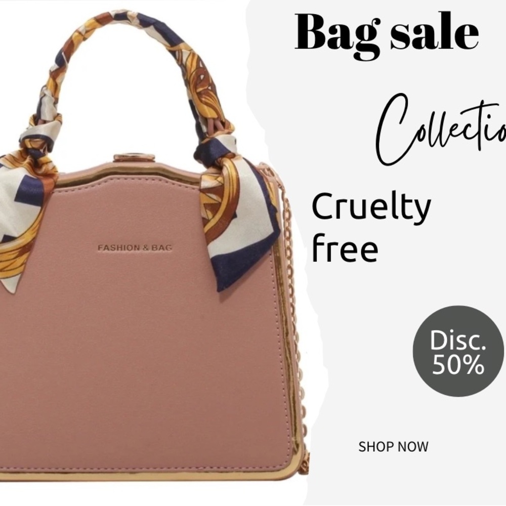 Pink Handbag cruelty free made with recycled materials